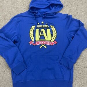 My hero academia Blue Graphic Hoodie
